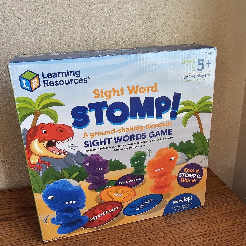Learning Resources Sight Word Stomp Game 5+ Kids 1-4 Players Complete Reading